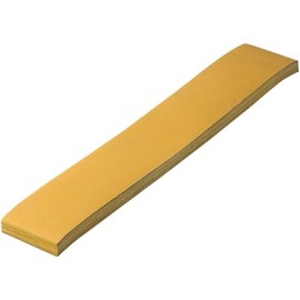 CowboyBOB 40 PCS Premium 600 Grit Gold Pre-Cut PSA Longboard Sandpaper Sheets 2-3/4" x 16-1/2" Self-Adhesive Stickyback Sandpaper for Automotive Woodworking Air File Sander Hand Sanding Block