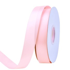 Ribest 1 inch Light Pink Double Face Satin Ribbon 50 Yards Per Roll for Gift Wrapping Flowers Bouquet Hair Accessories Wedding Birthday