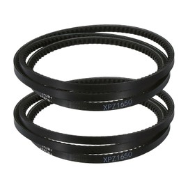 sourcing map 2pcs XPZ1650 EPDM V-Belt, Wedge Section Cut Edge Cogged Industrial Rubber V Belt 10mm Width x 1650mm Pitch Circumference
