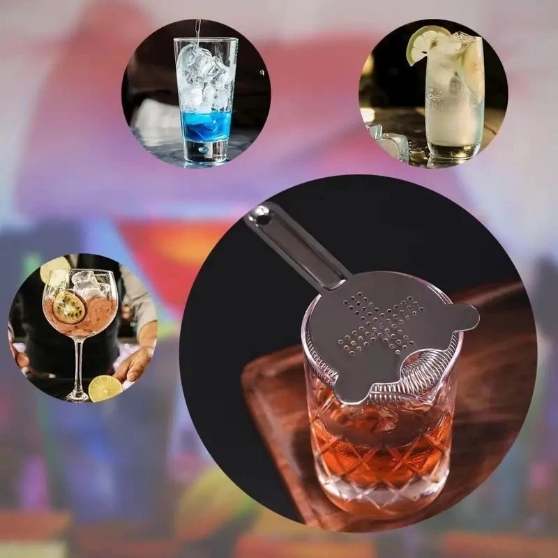 Yinore 2x Cocktail Strainer Stainless Steel Bar & Home Strainer