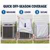 Silver 600D Oxford Outdoor Air Conditioner Cover, Full-Wrap Waterproof Weather