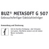 Buzil G507 451-10482 Buz Meta (Pack of 1)