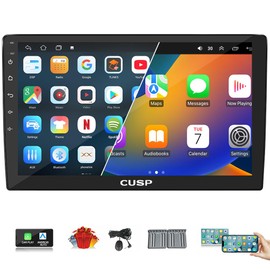 2025 New Android Car Stereo Radio GPS 10 Inch Touch Screen 1280*720 Pixels Double Din Bluetooth FM Receiver Wireless Car Play Android Auto With WiFi Mirror Link for Phone Camera In Dash Kit Head Unit