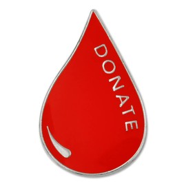 PinMart Red Blood Donor Awareness Enamel Lapel Pin - 1 Piece