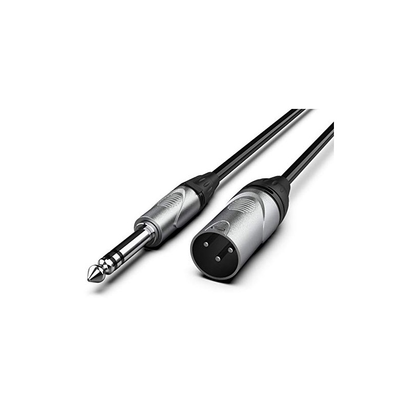 Cable Jack RF Male 6.35 mm to XLR Male, 20ft