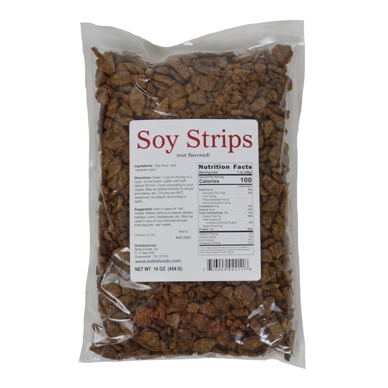 Soy Strips (Unflavored) (16 ounce bag)