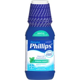 Phillips' Milk of Magnesia, Fresh Mint 12 oz (Pack of 12)