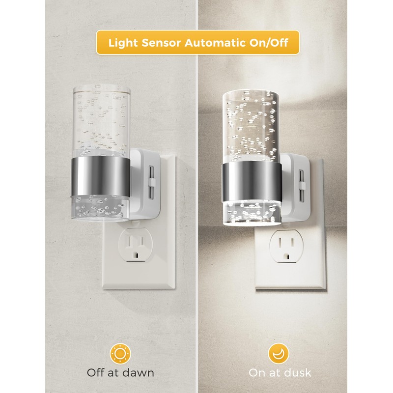 L LOHAS LED Night Light, Plug in Night Light with