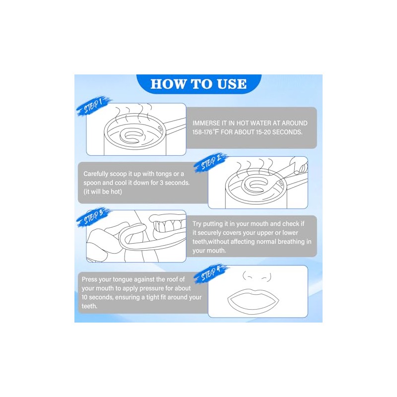4 Pack Sleeping Mouth Guard for Clenching Teeth at Night,
