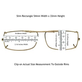 Slim Rectangle Non Polarized Clip on Sunglasses for Men and Women – Clip-On Sunglasses For Eyewear (Pewter Non Polarized Yellow Lens, 56mm Width x 35mm Height, Millimeters)