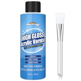 MCTRHG Gloss Varnish for Acrylic Painting, Artist's Acrylic Varnish, Non-Yellowing, Non-Toxic, Anti-Crazing, High Gloss Finish, Clear Coat for Artwork, Acrylics Paint, for Pro Artists, Hobby Painter