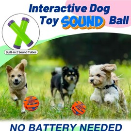 Tubby Potato™ Tater Tumbler Sound Ball – Interactive Dog Toy for All Breeds & Sizes | Durable, Makes Fun Sounds When Rolled or Shaken, Ball for Small, Medium & Large Dogs - Orange