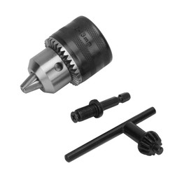 Light Type 1.5-13mm 3/8-24 UNF Drill Chuck Tool Set 1/4 Hex 3/8 Thread Extension Rod Chuck Adapter 1/4 Hex Drill Chuck 8x5x5.5cm