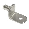6mm Shelf Pegs,Bracket L-Shaped Support Pegs Pins with Hole for Cabinet Closet Nickel Plated-20PCS