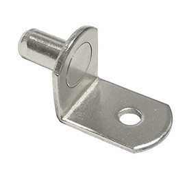 6mm Shelf Pegs,Bracket L-Shaped Support Pegs Pins with Hole for Cabinet Closet Nickel Plated-20PCS
