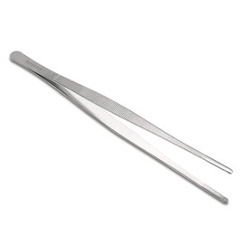 30cm / 12-Inch Long Stainless Steel Food Tongs Straight Tweezers Kitchen Tool
