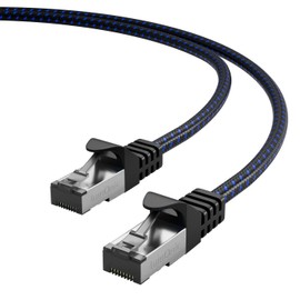 Lumonic CAT7 Patchkabel S/FTP 5m | RJ45 | Schwarz Blau Premium Nylon Optik | Ethernet LAN | Netzwerkkabel