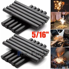 Unbranded Lot Outdoor Survival Ferrocerium 5/16"Flint Fire Starter Magnesium Ferro Rod Set - 80, 5/16"