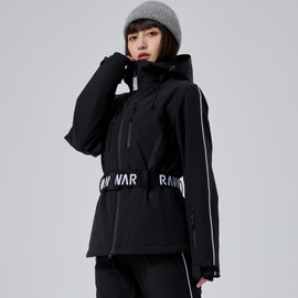 Women's Waterproof Ski Jackets Outdoor Warm Windproof Snow Jacket Mountain Snowboard Hooded Raincoat with Belts