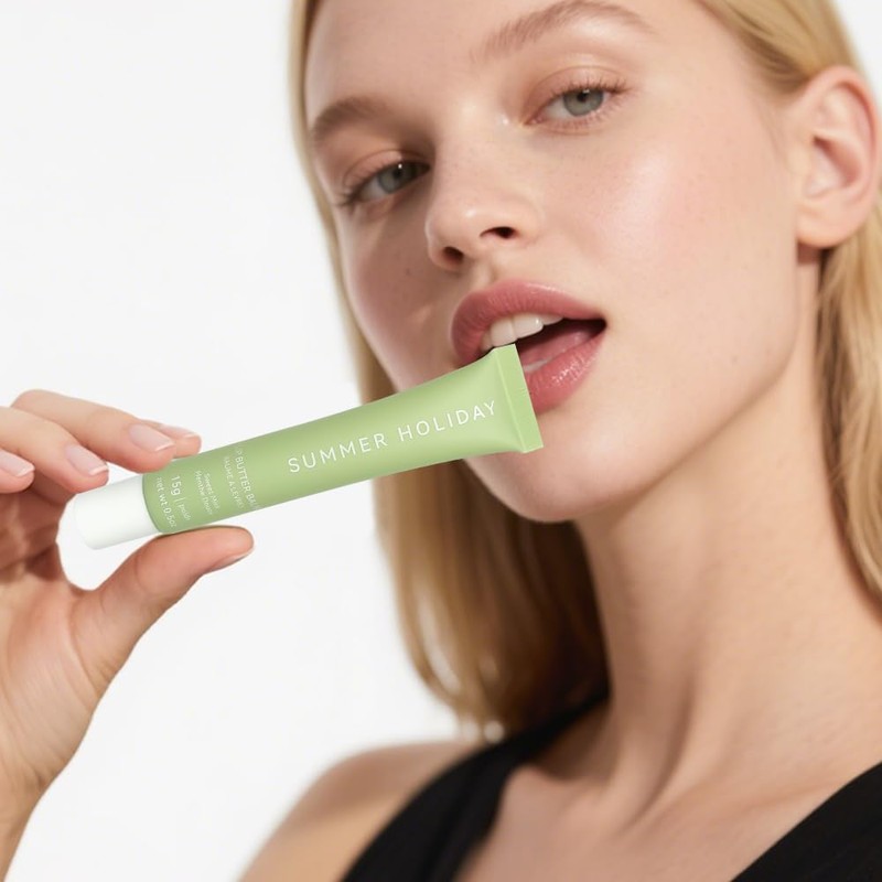 7PCS Summer Holiday Lip Glossy Butter Lip Balm, Lip Gloss