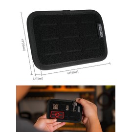 TACTICAL GEEK TCM2 Mini EDC Organizer Board, Anti-Slip Elastic Woven Board, Bag Insert Panel for Small Items, Everyday Essentials Gadget Backpack Accessories, Black