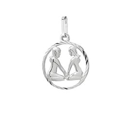 NKlaus Zodiac Zodiac Horoscope Pendant Necklace 925 Sterling Silver 15 mm, Precious metal
