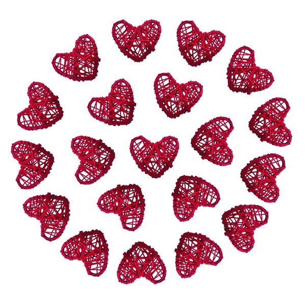 Heart Rattan Ball Sepakraga Vase Filler Ball Craft Photo Shooting