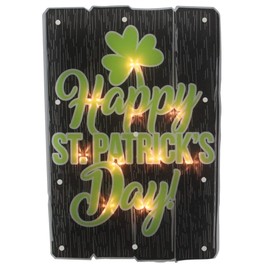 Northlight Lighted Happy St. Patrick's Day Window Silhouette Decoration - 17"