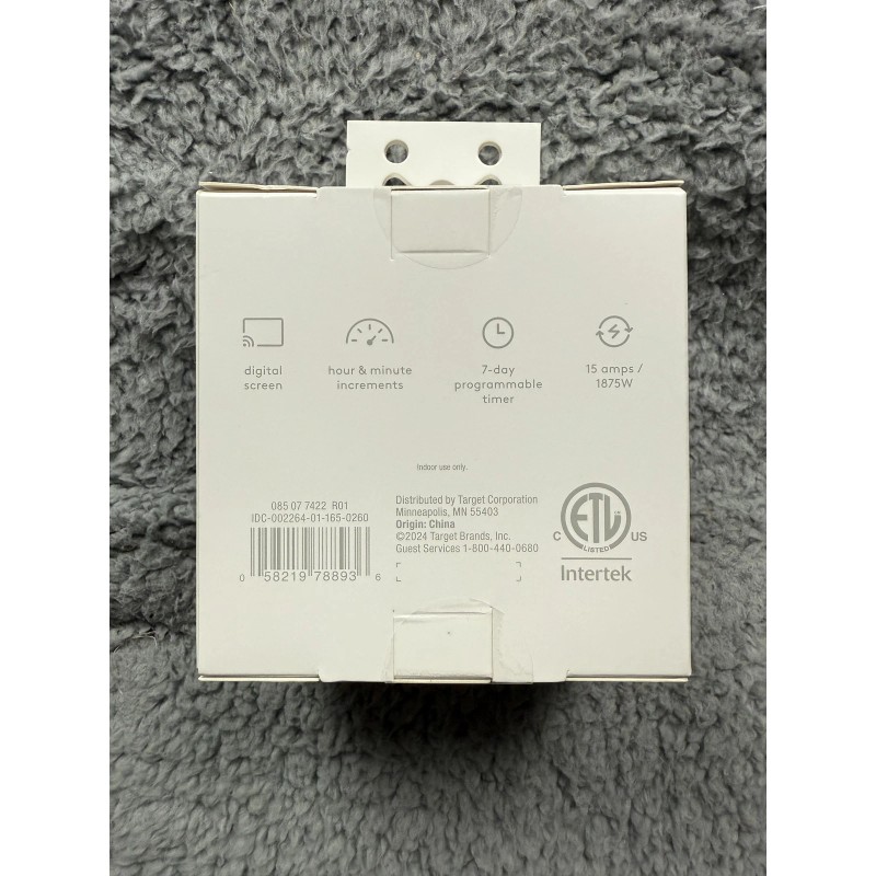 Heyday Outlet Timer Digital Screen 7-Day Programmable Indoor Plug 15A