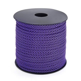 MOOCY Diamond Pattern Paracord 550 Purple Black,5/32 in x 164 ft (4mm x 50m),7 Inner Strands/Parachute Cord,Nylon Type III Paracord,Ideal Nylon String for Survival & Camping Gear