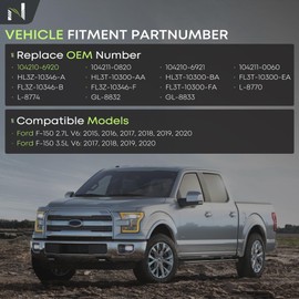 215A Alternator for Ford F-150 2015-2020 Compatible with 2.7L/3.3L/3.5L V6 Replaces HL3Z-10346-A, FL3Z-10346-F 12V 6-Groove Clockwise Pulley