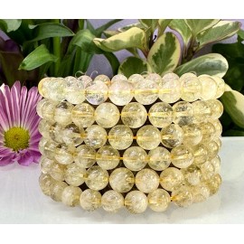 citrine Wholesale Lot 6 Pcs Natural Citrine 8mm 7.5” Crystal Healing Stretch Bracelet