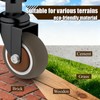 2 Inch Small Gate Wheels for Wooden Gate, Silent Spring-Loaded