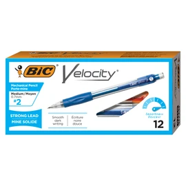BIC Velocity Mechanical Pencil, HB #2, 0.70 mm, Blue Barrel, Refillable 12-Count (MV711-BK)