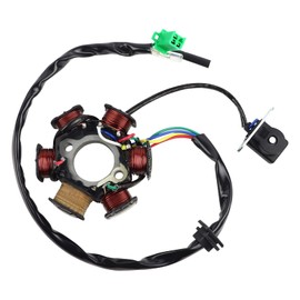 FLYPIG Generator Ignition Magneto Stator Coil 6 Pole Coil 5 Wires Female Plug for GY6 50cc 70cc 90cc 100cc 110cc 125cc 4 Stroke Engine Moped Scooter ATV Quad Pit Dirt Bike Go Kart Taotao Buyang Sunl