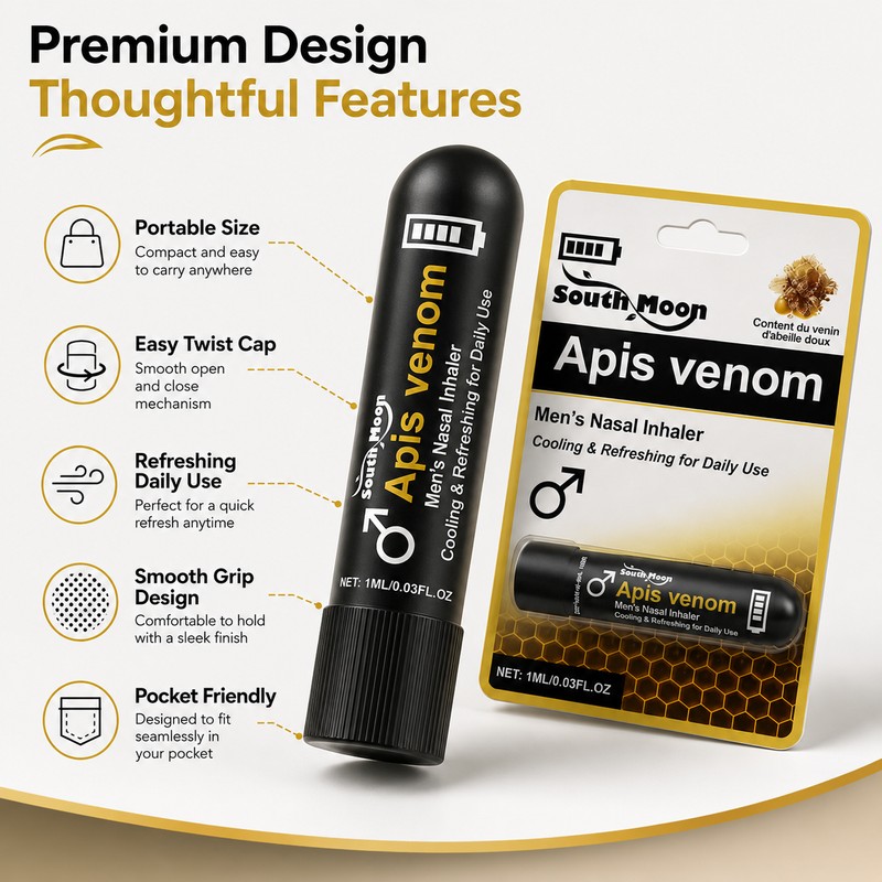 Men’s Nasal Inhaler Stick for Daily Refreshing – Cooling Aromatic