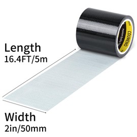 COUMENO 2 Pack Masking Repair Tape with Strong Adhesion for Sealing and Fixing, Wide Use Duct Tape 2inX16.4FT Black