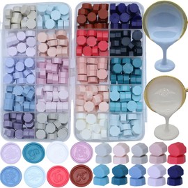 20 Color Wax Seal Beads, 400Pcs Mix Sealing Wax Beads for WaxSeal Stamp, WaxSeal Beads Set with 20 Colors Perfectfor Gift Sealing, Letter WaxSealing (20D)