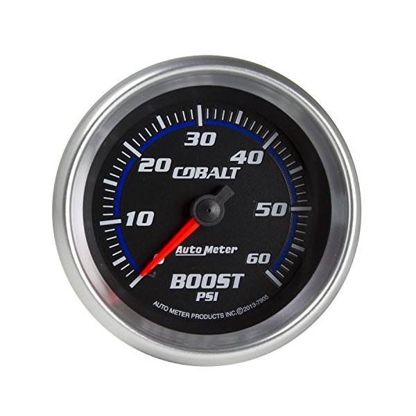 Auto Meter 7905 Cobalt 2-5/8" Mechanical Boost Gauge (0-60 PSI,
