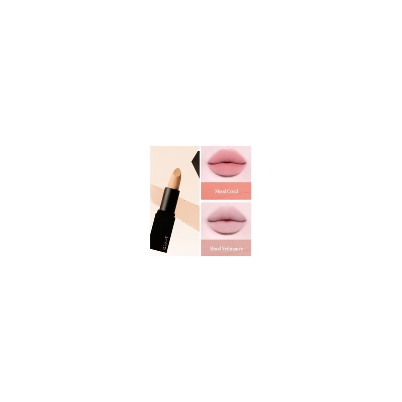 QUA-T My Mood Velvet Lipstick Base Lip 3.5g, Color:Mood Apricot