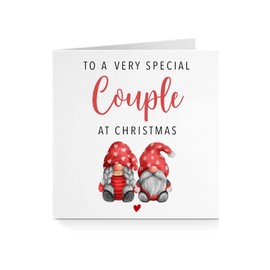 To A Very Special Couple At Christmas - Gonk Gnome Christmas Card For Him Her - Gonk Christmas Card For Son & Daughter In Law Dad Stepmum Mum Dad Uncle Auntie A327