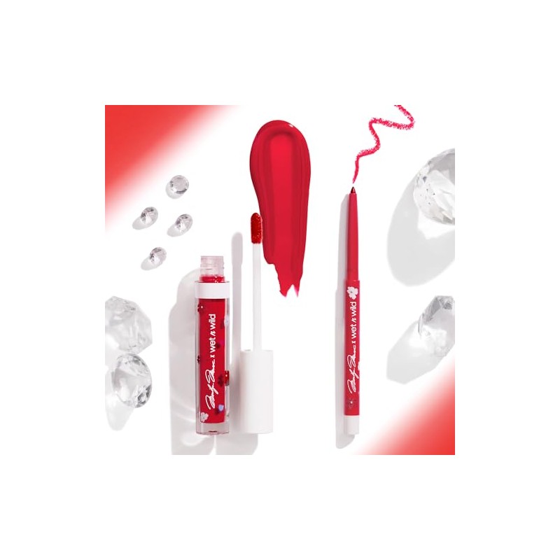 Set Labios Rojos Marilyn Monroe Delineado y gloss Wet n
