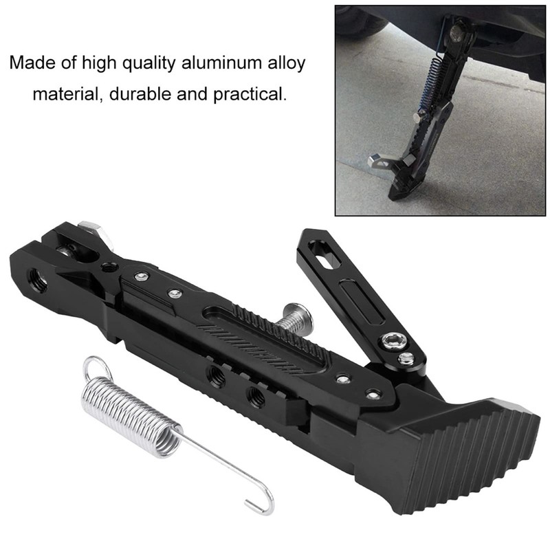 Kuuleyn Motorcycle Adjustable Kickstand, Universal Adjustable Foot Side Support Stand