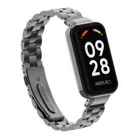 HOPMC Stainless Steel Metal Replacement Bands Specially Designed for Redmi Smart Band 2 (Black2)