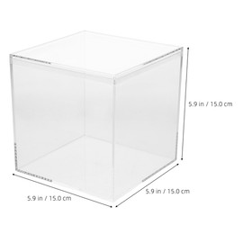 ABOOFAN 2pcs Box Clear Square Display Box Transparent Candy Storage Container for Jewelry Small Plastic Organizer for Party Favors and Celebrations Design