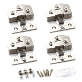 Glass Cabinet Door Hinges Wall to Glass Shower Door Hinge Wall Mounted Glass Clamp for 5-8mm Glass (Pack of 4)