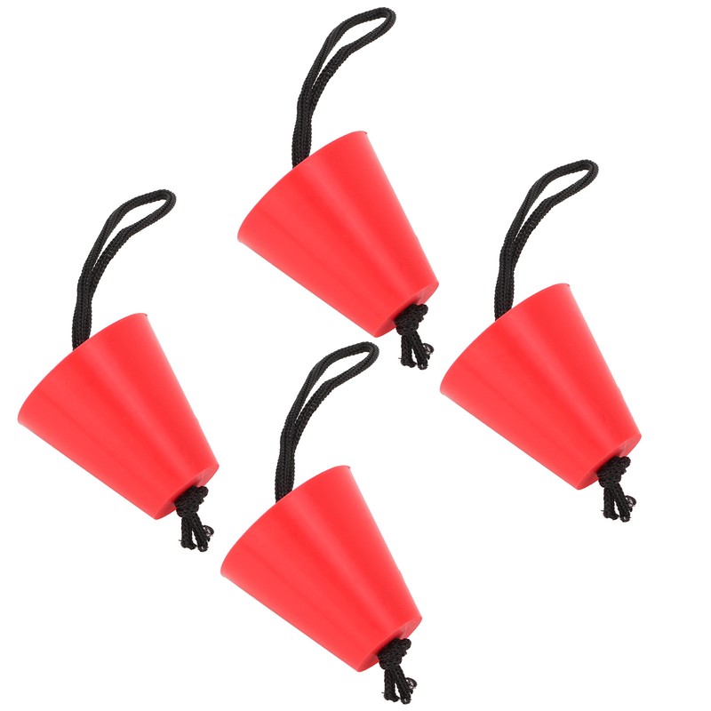 4pcs Scupper Plug Kit with Lanyard Flexible Silicone Drain Holes