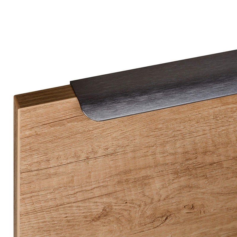 Furniture Handle Blank Round 50 mm Stainless Steel Look Titanium