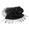 Rotfuchs Jacquard Woven Scarf Fashionable 100% Wool (Merino), Black Grey