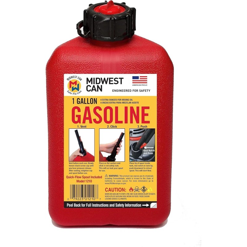 Quick-Flow Spout Midwest Can 1210 Auto Shut Off Gasoline Can